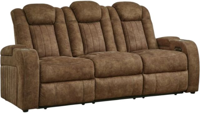 Signature Design by Ashley® Wolfridge Brindle Power Reclining Sofa-0