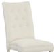 Fairfield® Customizable Entree Dining Concave Tall Back Armless Stack Dining Chair with Linen Legs and Buttons-1