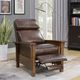 BarcaLounger® Mission Wenlock Fudge Leather Manual Recliner-3