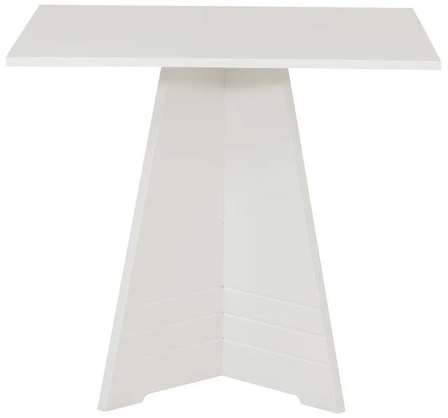 Linon Nancy White Square Pedestal Table-3