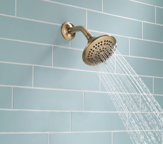 Delta Universal Showering Champagne Bronze 5-Setting Raincan Shower Head-1