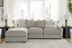 Benchcraft® Aslan Court 3-Piece Pebble Left-Arm Facing Sectional and Chaise-1