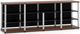 Salamander Designs® Synergy Open Center Quad 30 AV Cabinet-Dark Cherry/Aluminum-0