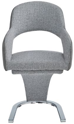 Mazin Furniture London Chrome/Gray Side Chair-1