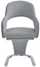 Mazin Furniture London Chrome/Gray Side Chair-1
