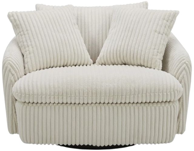 Parker House® Boomer Mega Ivory Swivel Chair-2
