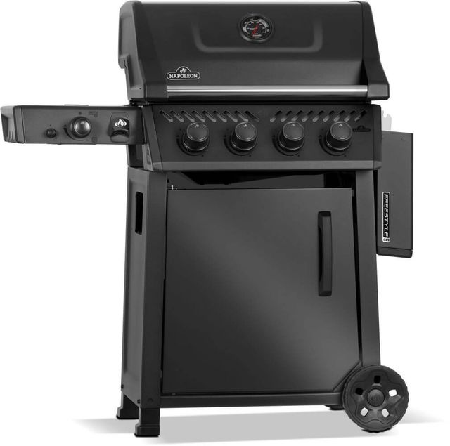Napoleon Freestyle™ PRO 425 4-Burner Matte Black Freestanding Natural Gas Grill with Infrared Side Burner-3