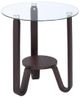 ACME Furniture Darby Glass Top End Table with Dark Walnut Base-2