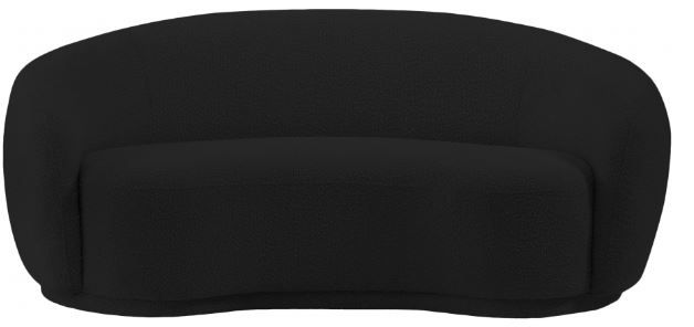 Meridian Furniture Hyde Black Boucle Fabric Loveseat-1