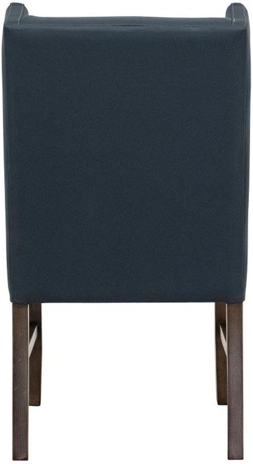 International Furniture Direct Forge Blue/Brown Leather Dining Side Chair-3