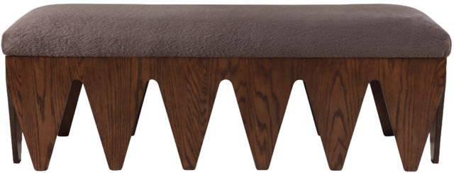 Meridian Furniture Altair Brown/Walnut Fabric Upholstered Bench-1