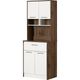 Armoire Myro  - Noyer naturel et blanc de South Shore-0