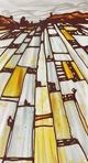 Crestview Collection 2-Piece Geometric Brown/Dark Yellow/Light Blue/Yellow Wall Art Set-1