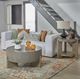 Liberty Furniture Affinity 3-Piece Gray Occasional Table with Dusty Taupe Base Set-1