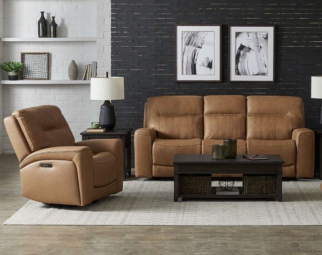 Liberty Furniture Bennett 2-Piece Butternut Reclining Seating Set-3