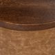 Classic Home Andra Sedona Brown Leather Round Accent Table-4