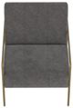 International Furniture Direct Aragon Gray/Gold Arm Chair-3