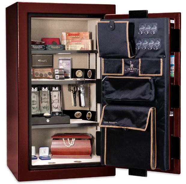 Liberty Safe Premium Home Burgundy Marble 12 Gun Safe-1