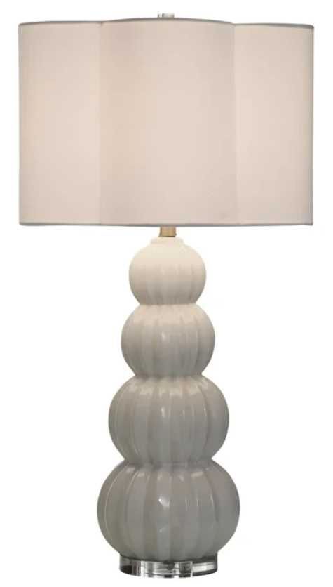 Stylecraft Ophelia High Gloss White Table Lamp-1