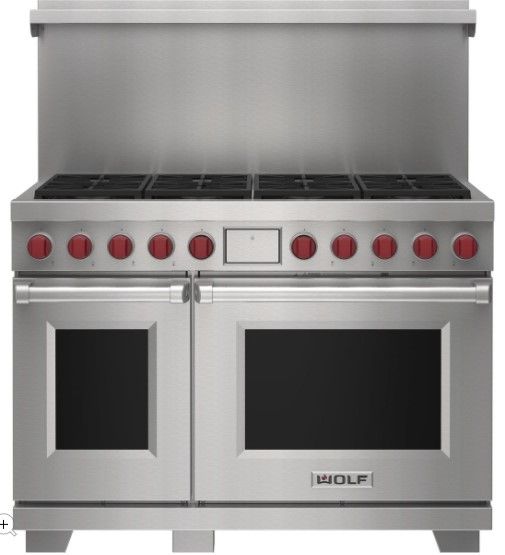 Wolf® 20" Stainless Steel Range Riser with Shelf-1