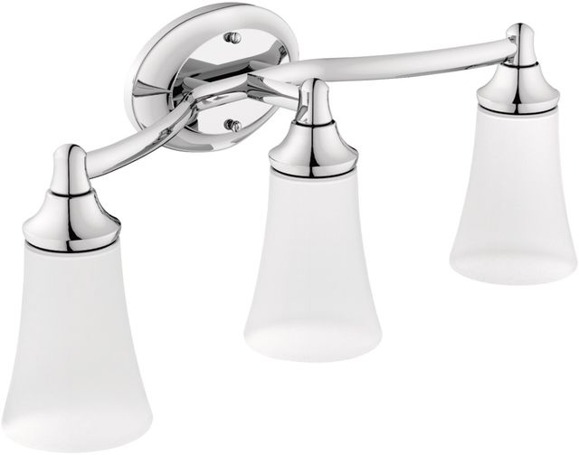 Moen® Eva™ Chrome Three Globe Bath Light-0
