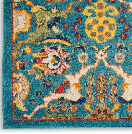 Nourison Home™ Allur Turquoise Ivory 5'x7' Area Rug-2