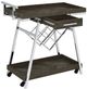 Coaster® Kinney Chrome/Gray 2-Tier Bar Cart with Storage Drawer-0