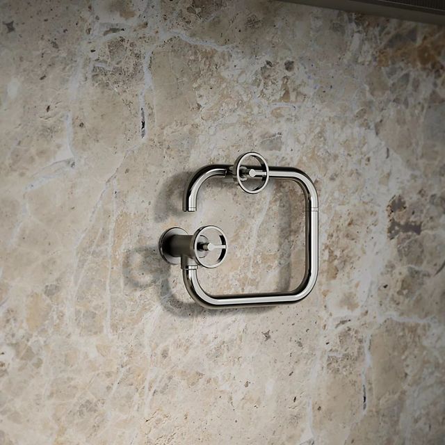 KOHLER® Billet® Vibrant Titanium Wall-Mount Pot Filler with Round Handle-1