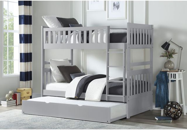 Homelegance® Orion Gray Youth Twin/Twin Bunk Bed with Trundle -1
