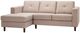 EQ3 Customizable Solo 2-Piece Leather Left-Arm Facing Sofa Sectional and Chaise-1