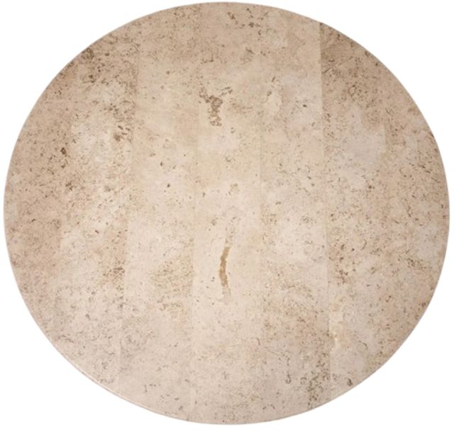Riverside Furniture Capri Alabaster Travertine Coffee Table with Black Base-2