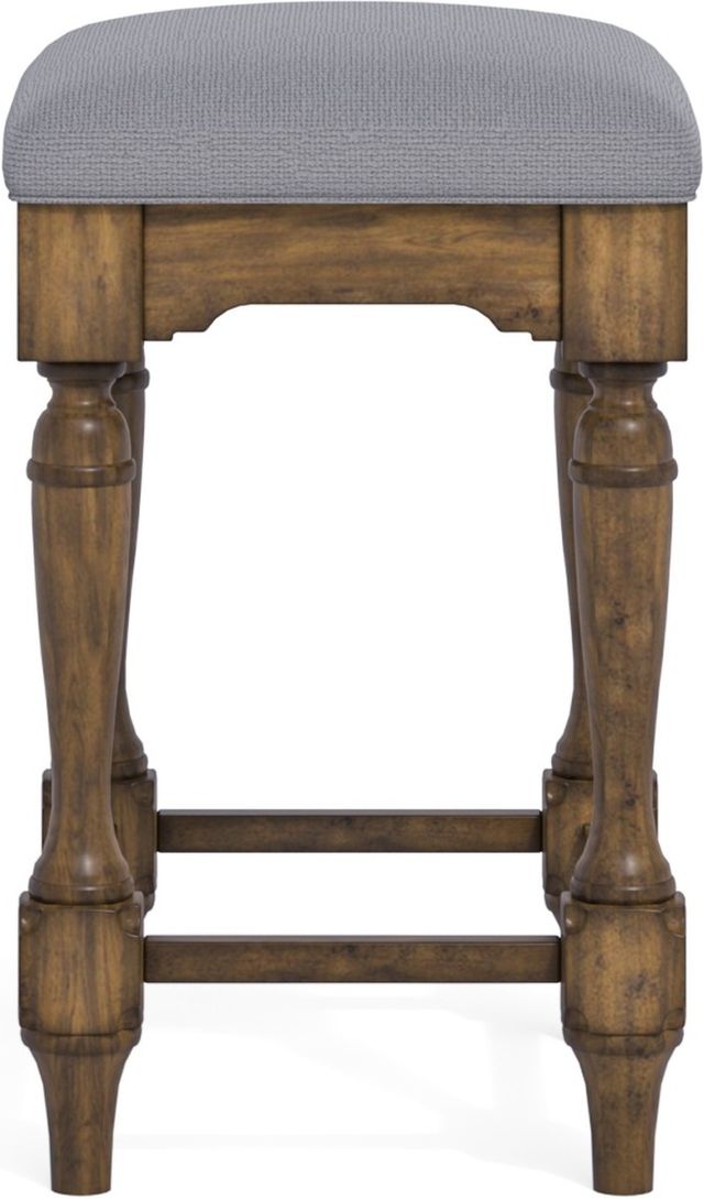 Flexsteel® Plymouth® 2-Piece Distressed Medium Brown Stool-2