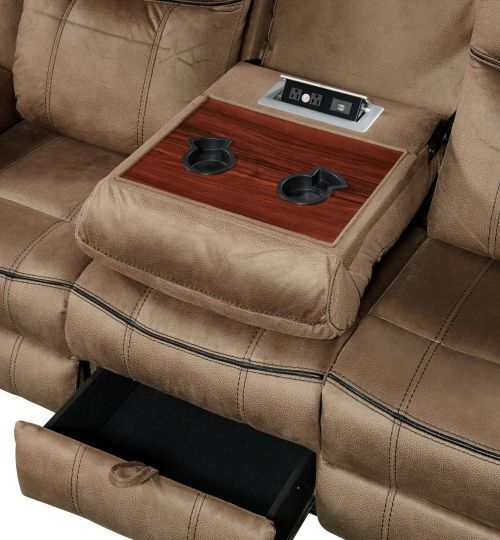 Elements International Sorrento 2-Piece Brown Living Room Seating Set-3