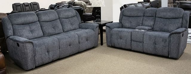 American Wholesale Furniture Havana Cloud Gray Manual Reclining Sofa-1