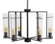YHD Prairie Matte Black 6-Light Chandelier-2
