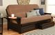 Kodiak Furniture Phoenix Marmont Mocha/Espresso Full Futon with Mattress and Storage Drawers-1
