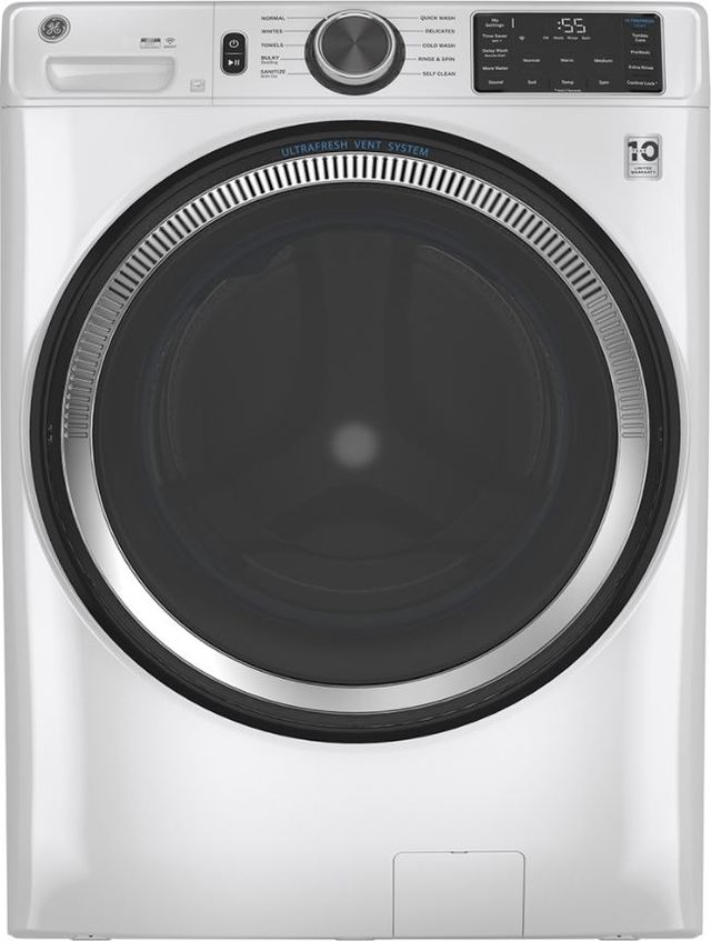 GE® 5.5 Cu. Ft. White Front Load Washer