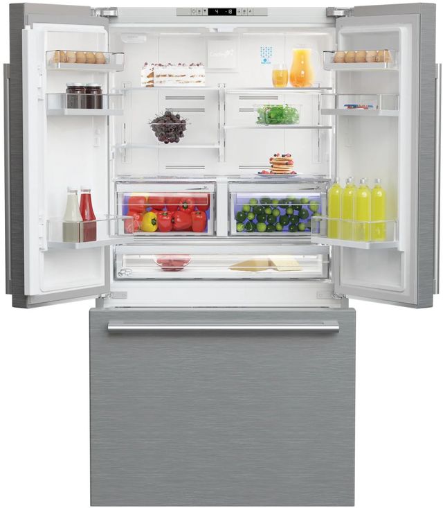 Blomberg® 36" 19.9 Cu. Ft. Fingerprint Resistant Stainless Steel Counter Depth French Door Refrigerator-2