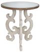A & B Home Versail White Accent Table-0