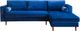 TOV Furniture Como Navy Velvet 2-Piece Right-Arm Facing Sofa Sectional and Chaise-1