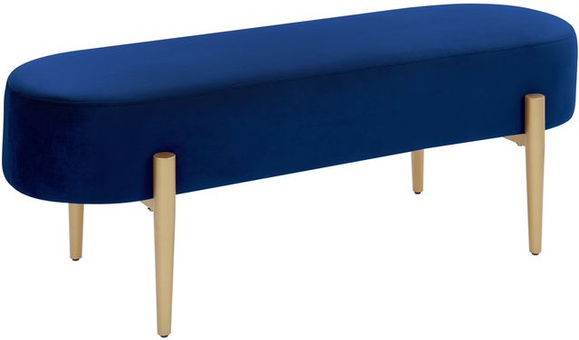 Mazin Furniture Cara Navy Accent Bench-1