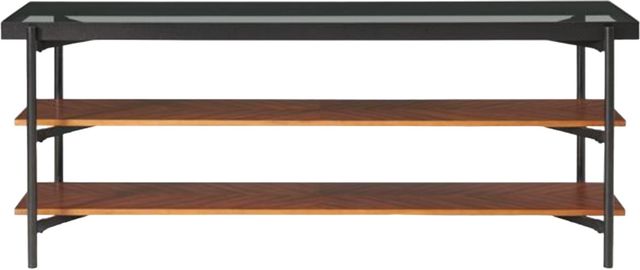 Riverside Furniture Lennox Black/Rosewood Entertainment Console-1