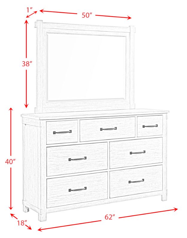 Elements International Scott 4-Piece Walnut King Platform Bedroom Set-2