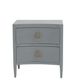 Elizabeth Ann Home Sunrise Pale Blue Linen Wrapped Nightstand-1