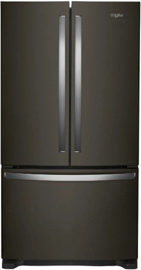 Whirlpool® 36" 20.0 Cu. Ft. Fingerprint Resistant Black Stainless Steel Counter Depth French Door Refrigerator-0