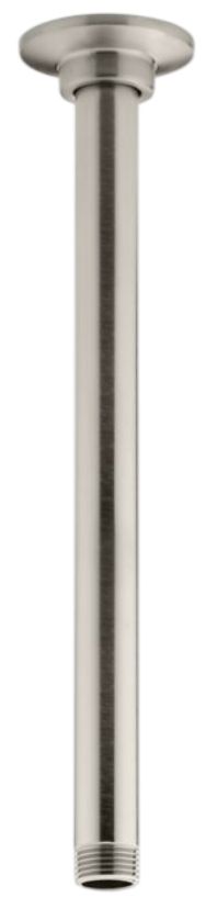 KOHLER® Vibrant Brushed Nickel 12" Ceiling-Mount Single-Function Rainhead Arm and Flange-0