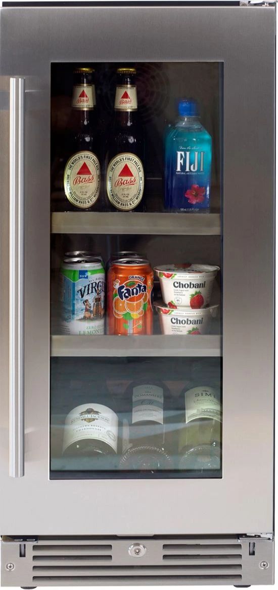 XO 15" 3.3 Cu. Ft. Fingerprint Resistant Stainless Steel Right Hinge Beverage Center-0