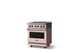 Viking® 5 Series 30" Blush Pro Style Electric Range with Brushed Brass Trim-2