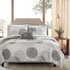 Olliix by Madison Park Essentials Knowles Grey Full Complete Reversible Coverlet and Cotton Sheet Set-1