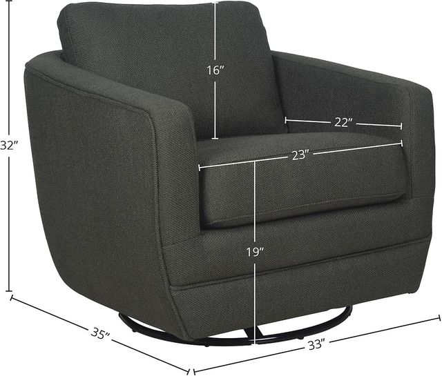 LH Home Baltimo Evergreen Swivel Glider Club Chair-2